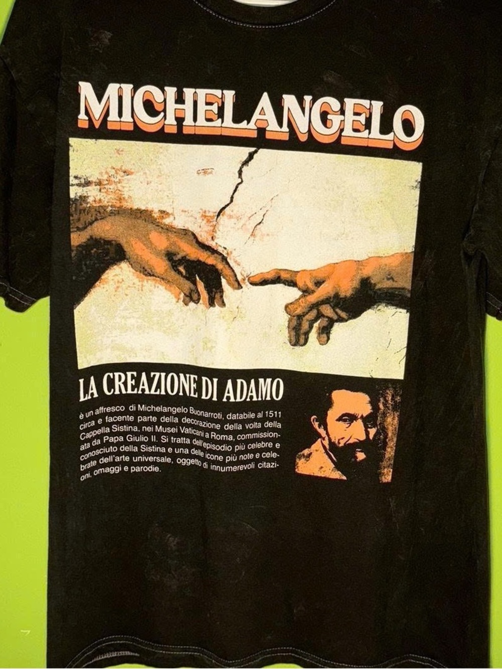 Michelangelo Graphic Black Men’s T-Shirt